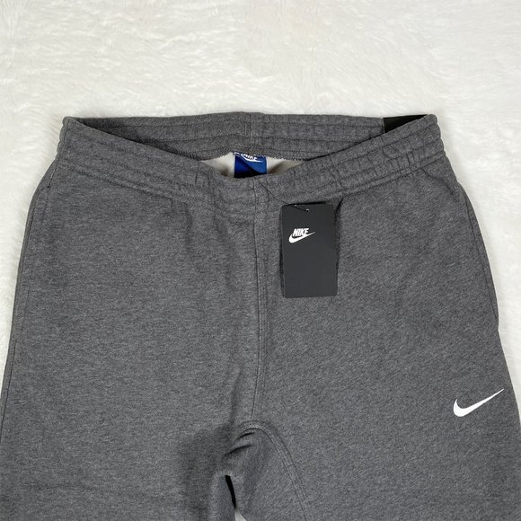 Nike Men Sweatpants Fleece Open Hem Swoosh Straight Pants - Picture 3 of 10